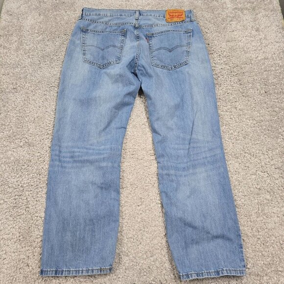 Levis 559 Jeans Men 36x30 (Fits 35x29) Blue Relaxed Straight Fit Light Wash - Picture 7 of 13